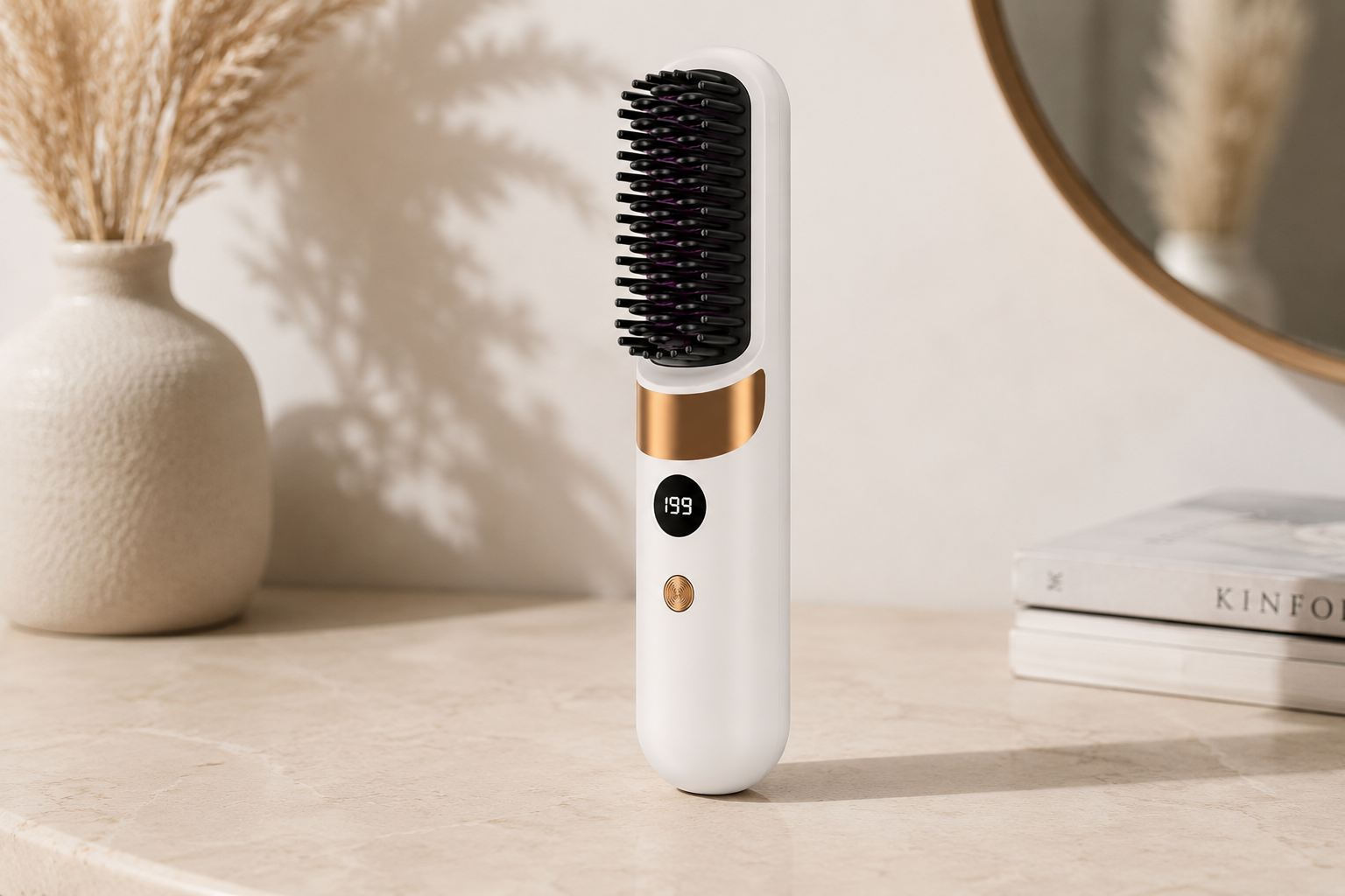 Cordless Ceramic Hair Straightening Comb